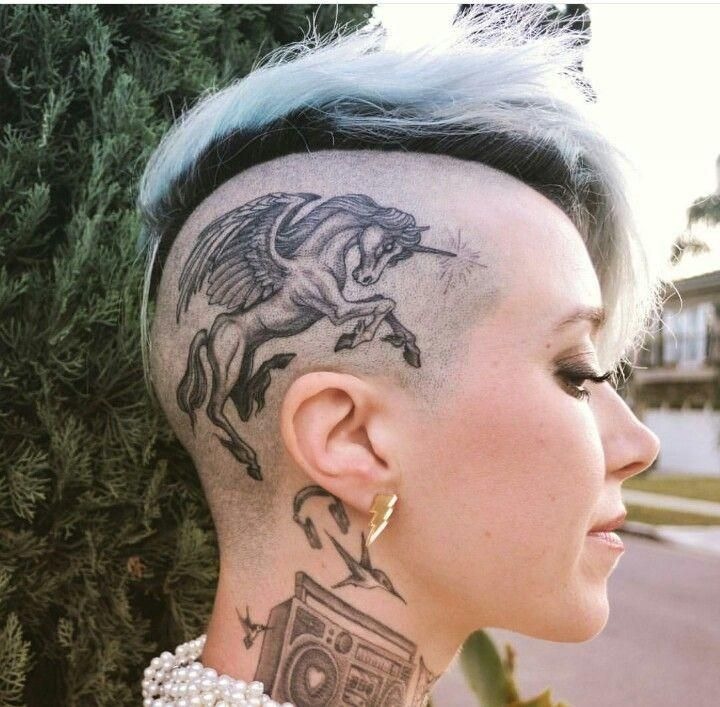 Mythical Horse Side Tattoo Tattoo Design