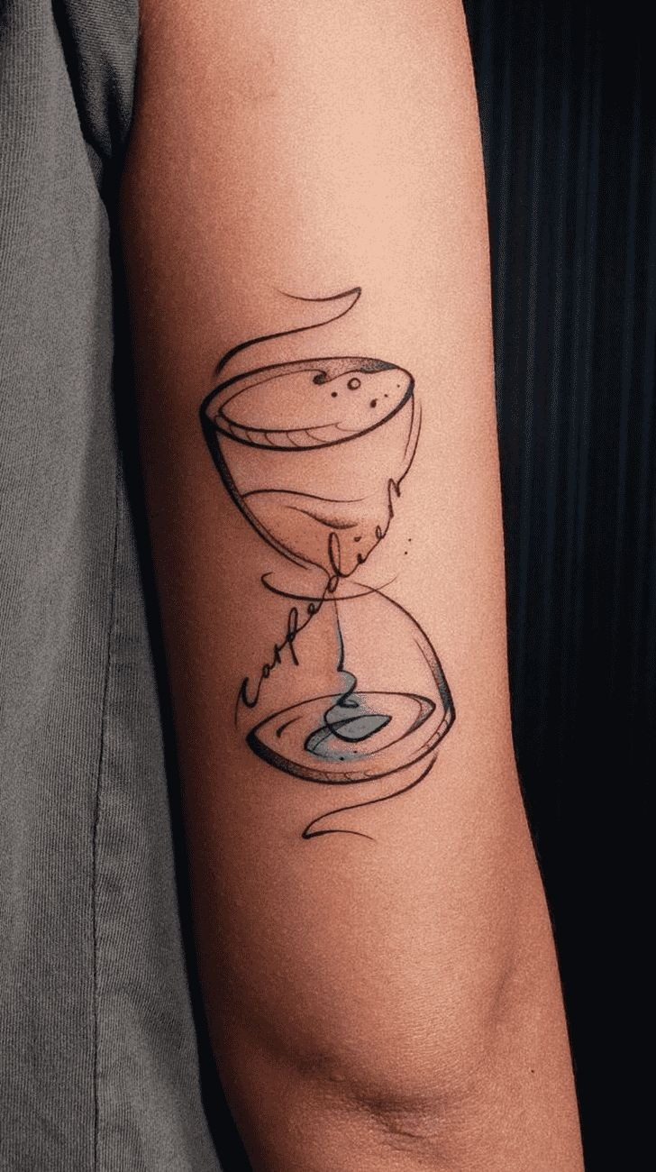 Carpe Diem Flow Hourglass Tattoo Design
