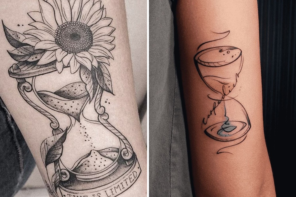 25+ Bold Hourglass Tattoo Ideas That Mix Meaning Beauty and Style Featured Lookbook Collage