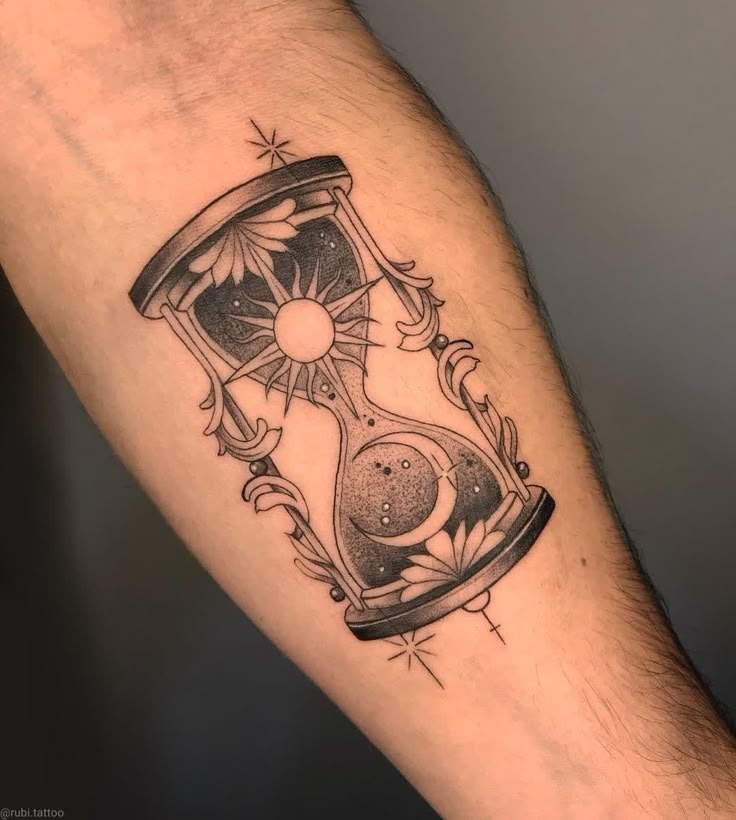 Sun and Moon Repeat (Variation) Tattoo Design