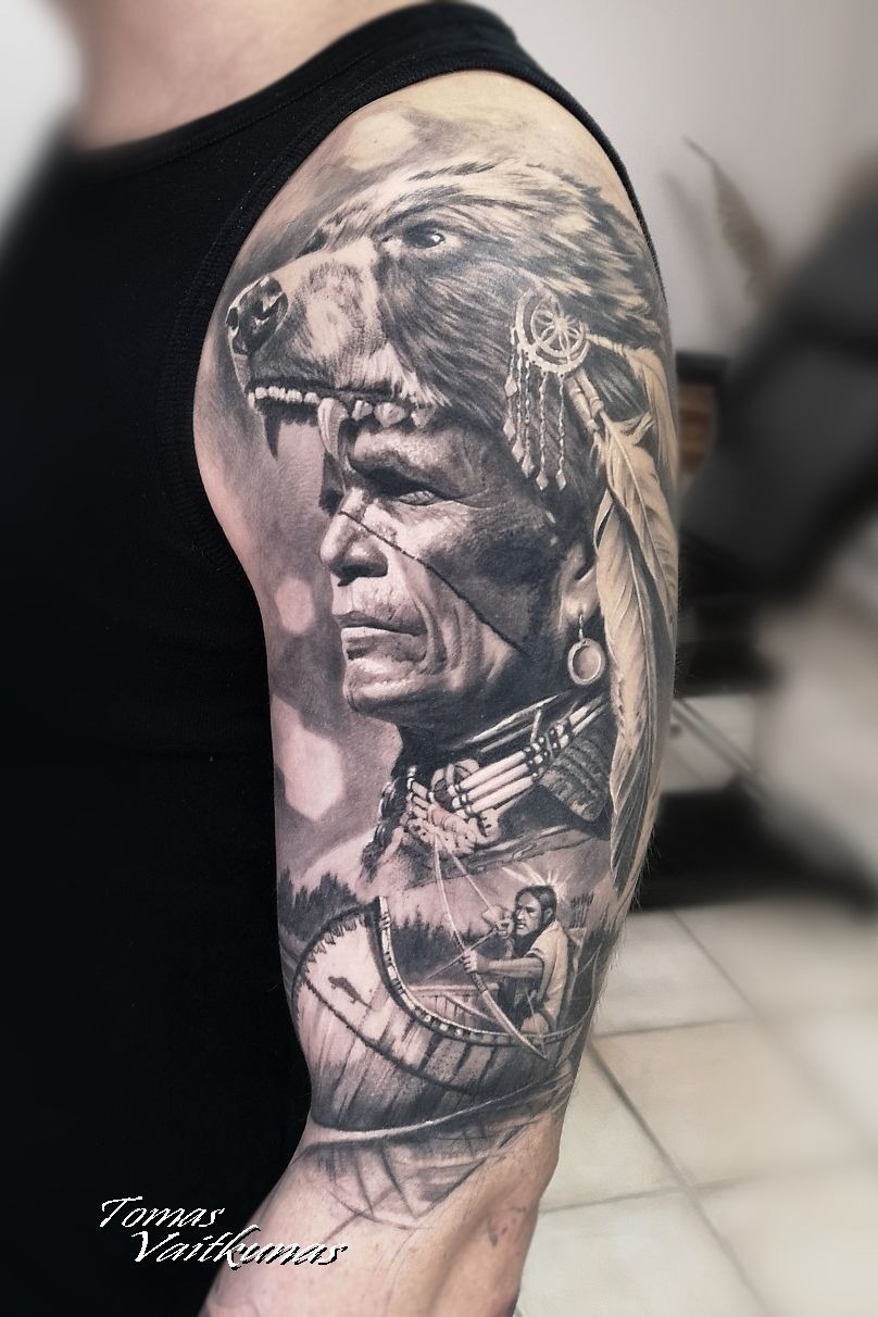 Matching Mini Tribal Portrait Tattoos Tattoo Design