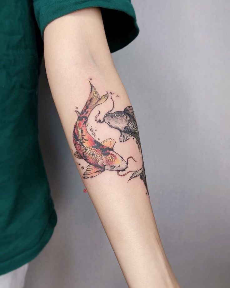 Koi Fish Duality Tattoo Tattoo Design