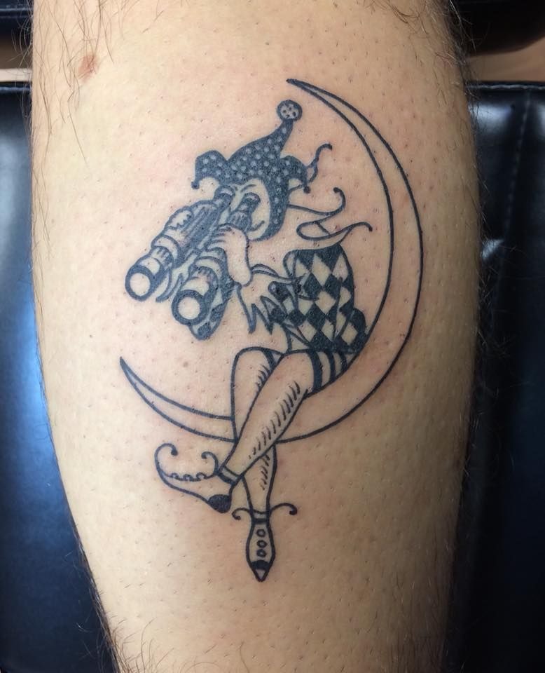 Crescent Moon Jester Tattoo Tattoo Design