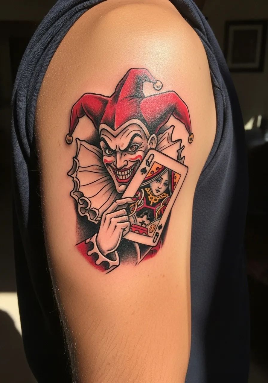 Playing Card Joker Tattoo Tattoo Design