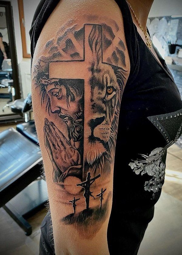 Christ with Crown of Thorns Forearm Tattoo Tattoo Design