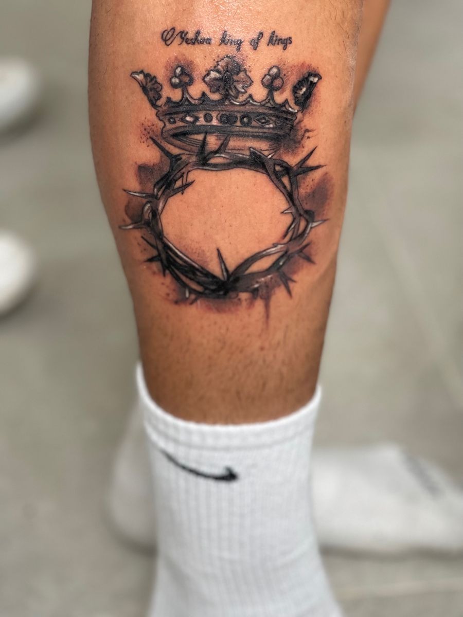Christ Is King Crown Symbol Tattoo Design