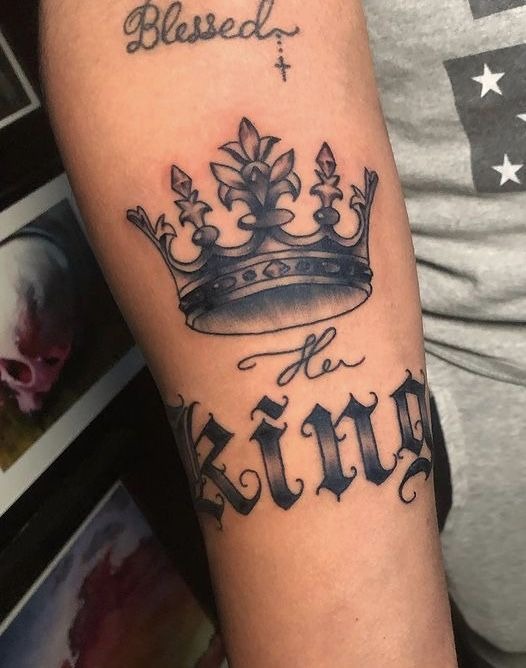 King of Hearts Simplicity Tattoo Design