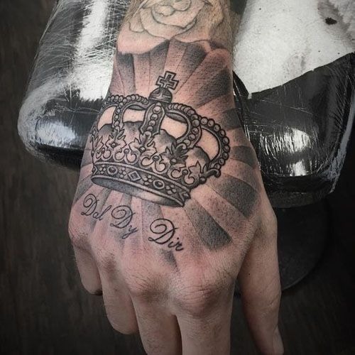 Lucky Number Crown Energy Tattoo Design