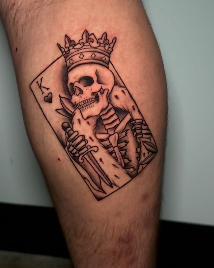 Royal Key Crown Symbol Tattoo Design