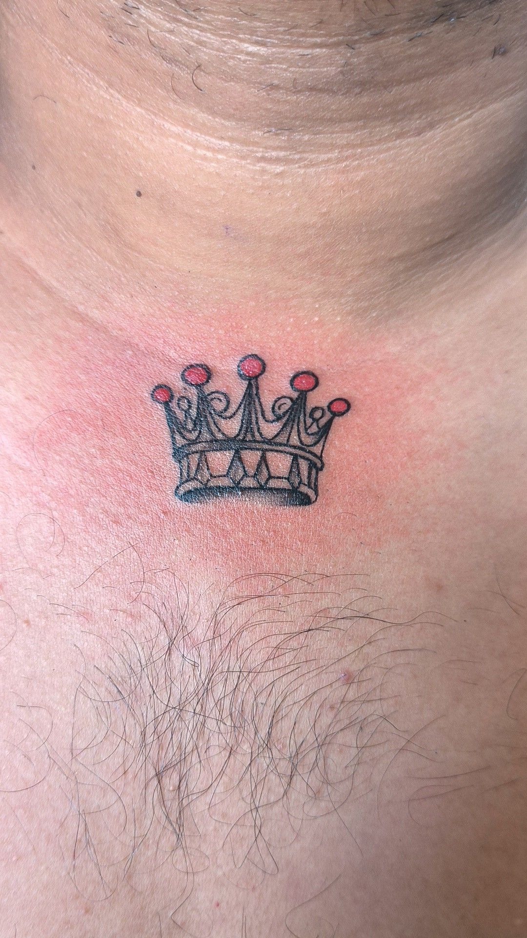 Script King Crown Flow Tattoo Design