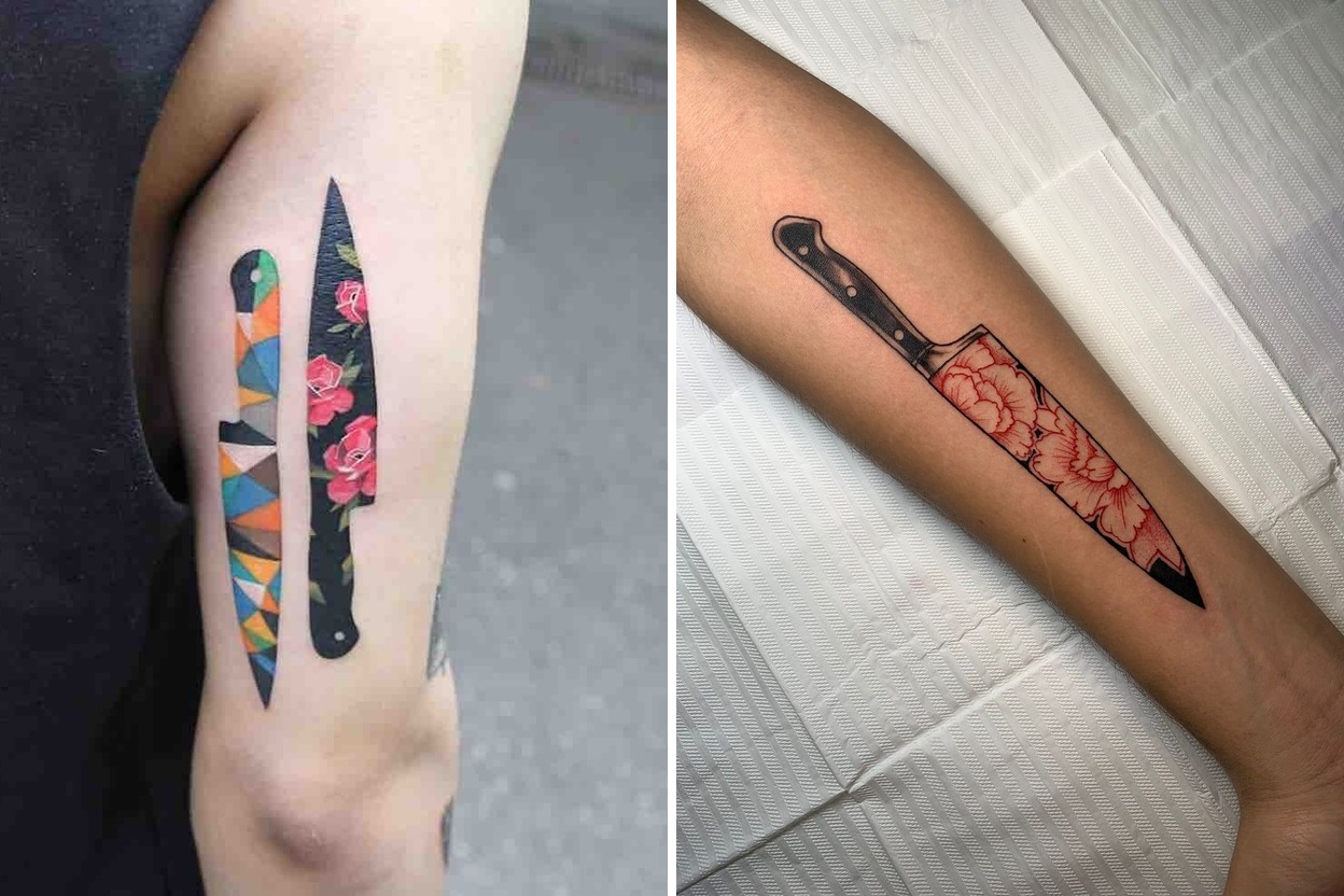 32+ Bold Knife Tattoo Ideas & Inspiration Featured Lookbook Collage