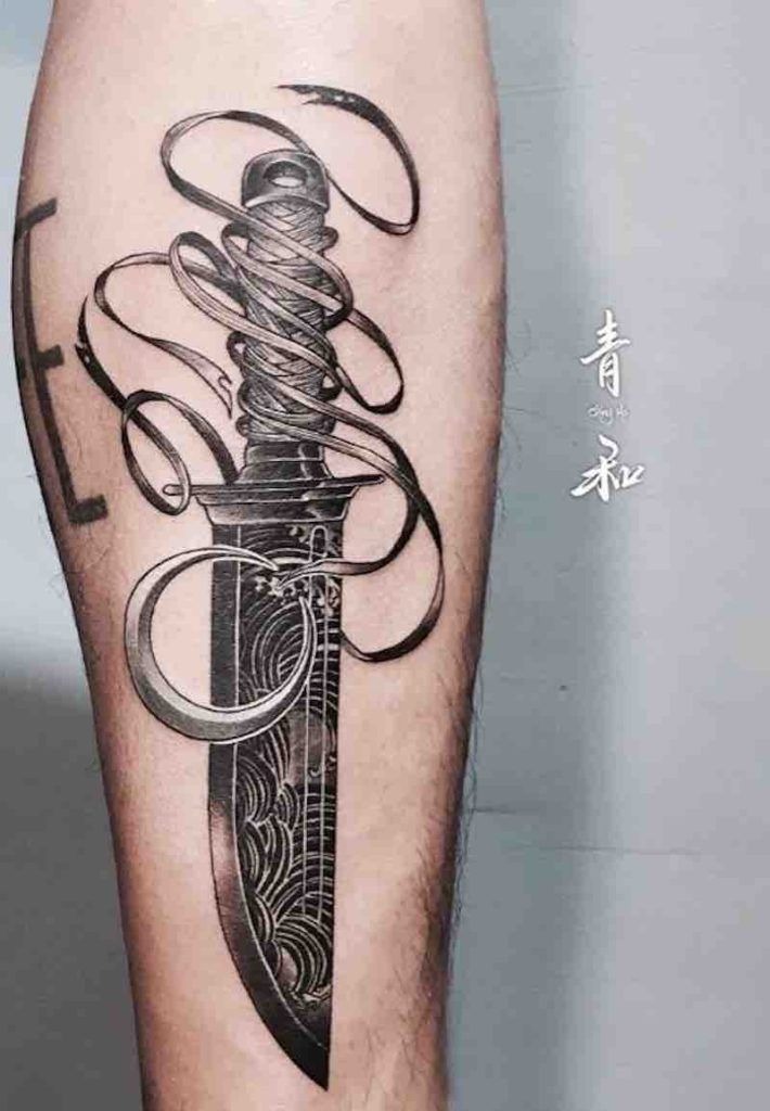Ornamental Knife Tattoo Tattoo Design