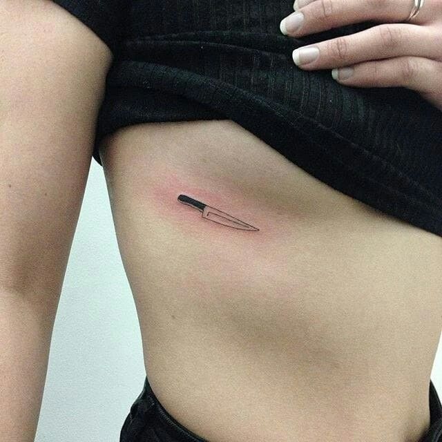 Tiny Side Knife Tattoo Tattoo Design