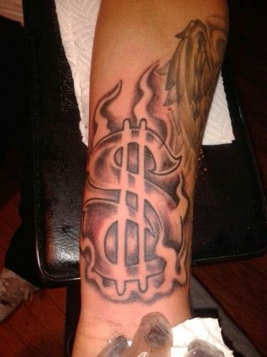 Cash Between the Lips Tattoo Tattoo Design