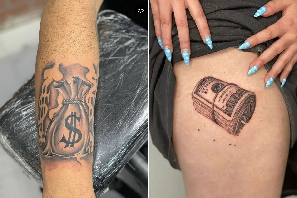27+ Bold Money Tattoo Ideas & Inspiration Featured Lookbook Collage