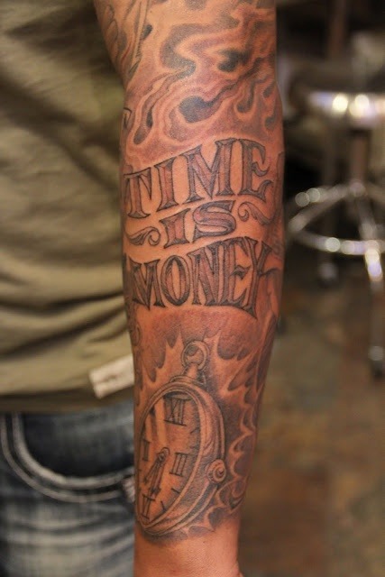 Rolled Fifty Bill Calf Tattoo Tattoo Design