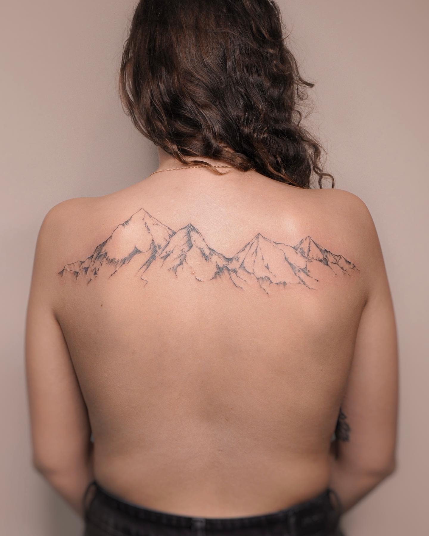 Mountain and Constellation Tattoo Tattoo Design