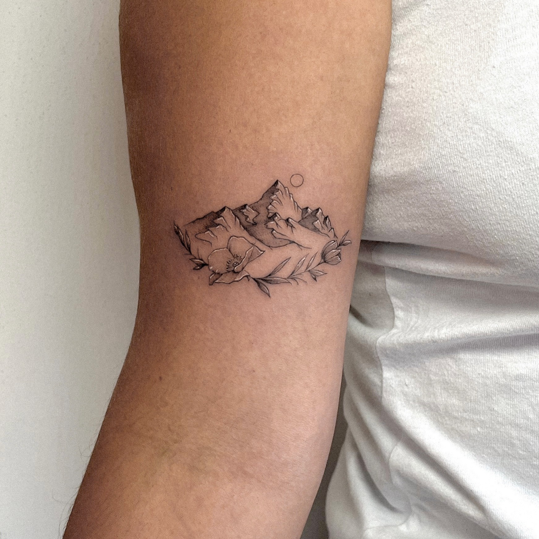 Mountain Wildflower Tattoo Tattoo Design