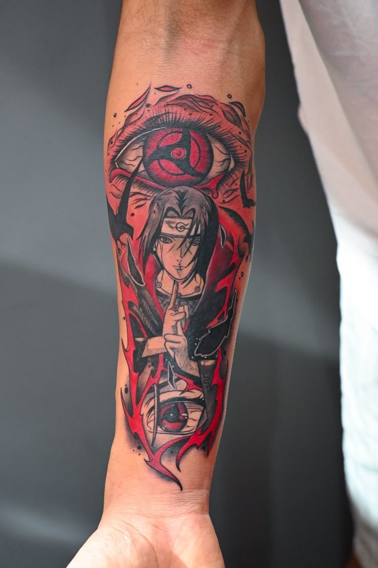 Itachi Sharingan Inferno Tattoo Design