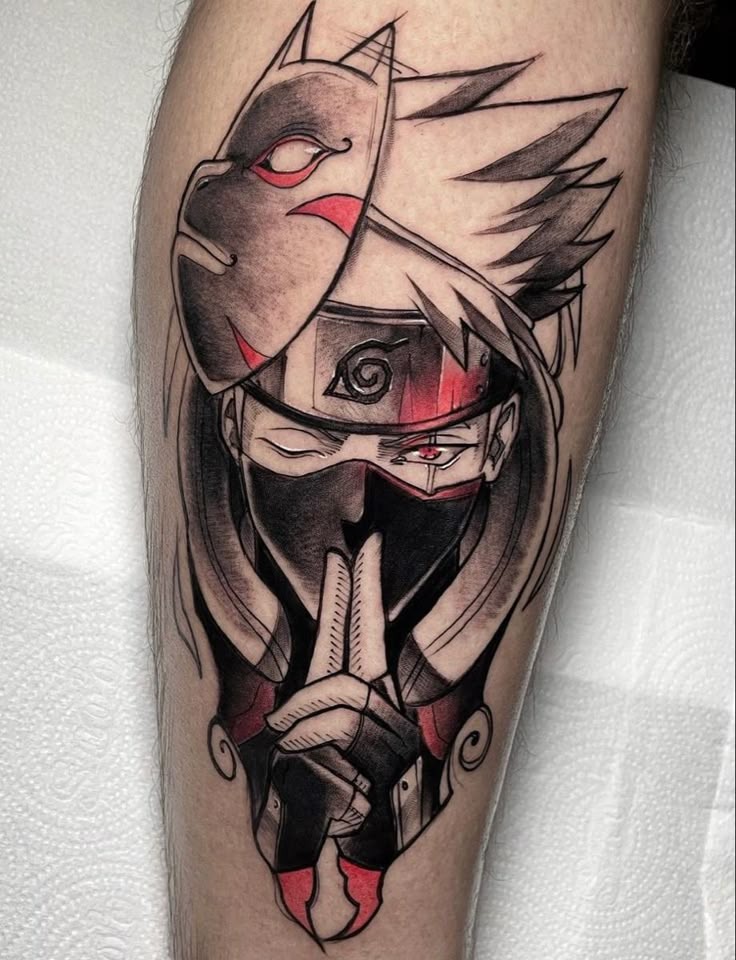 Naruto & Kurama Chibi Hug Tattoo Design