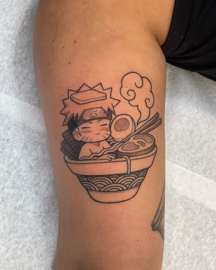 Naruto Ramen Chibi Tattoo Tattoo Design