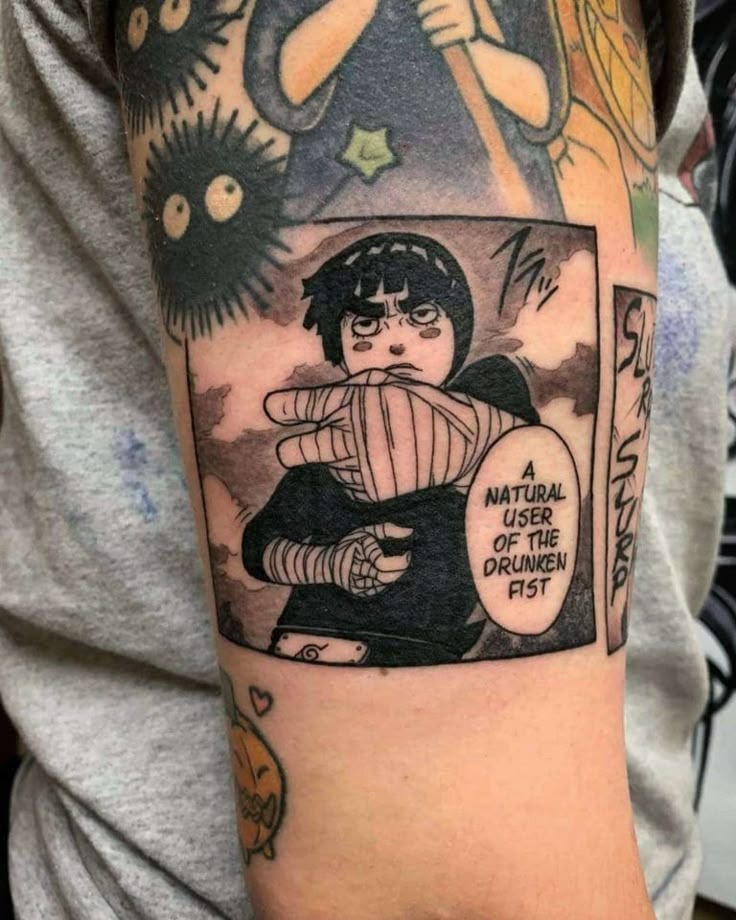 Rock Lee’s Drunken Fist Moment Tattoo Design