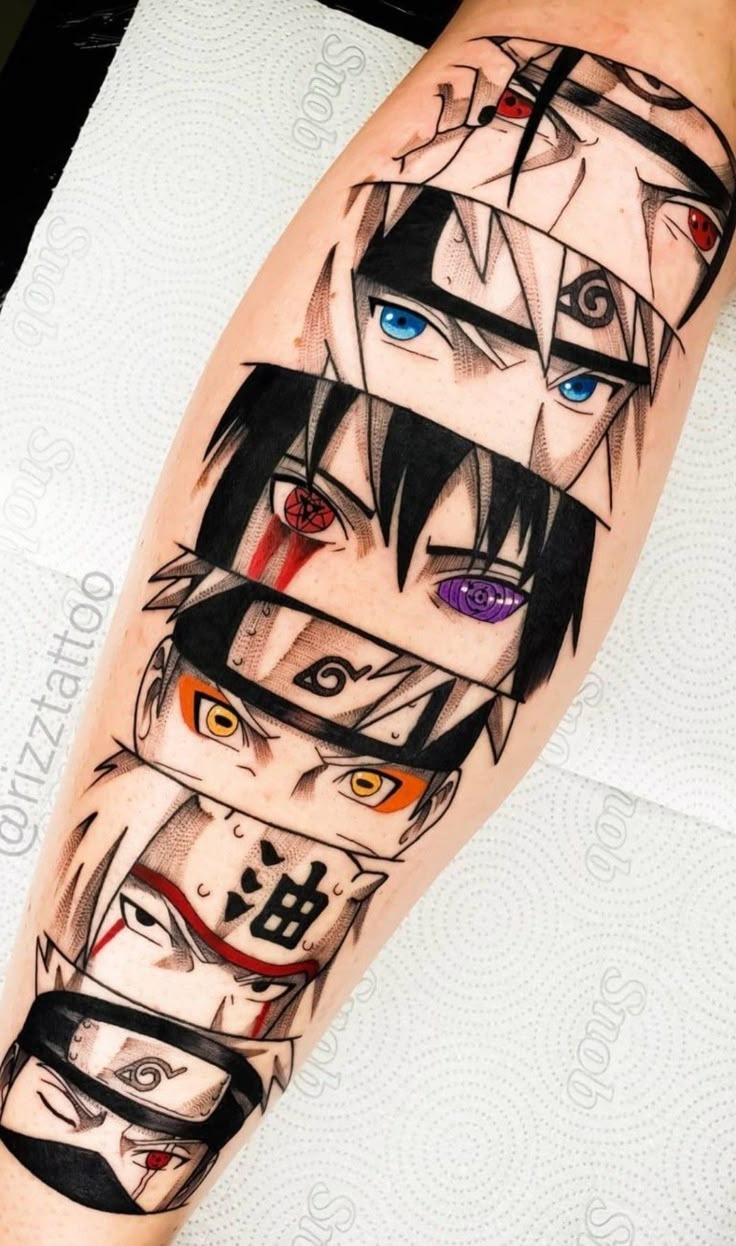 The Shinobi Eyes Stack Tattoo Design