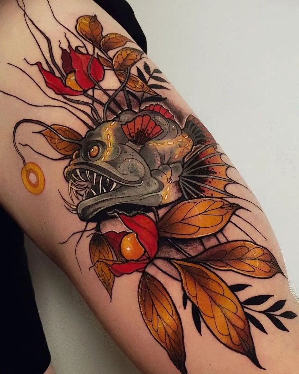 Open-Mouth Monster Tattoo Tattoo Design