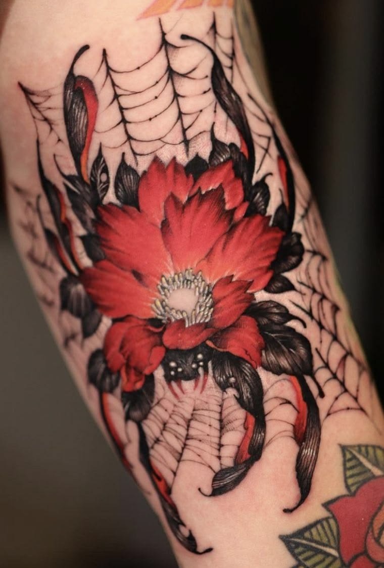 Symmetrical Ornamental Knee Tattoo Tattoo Design