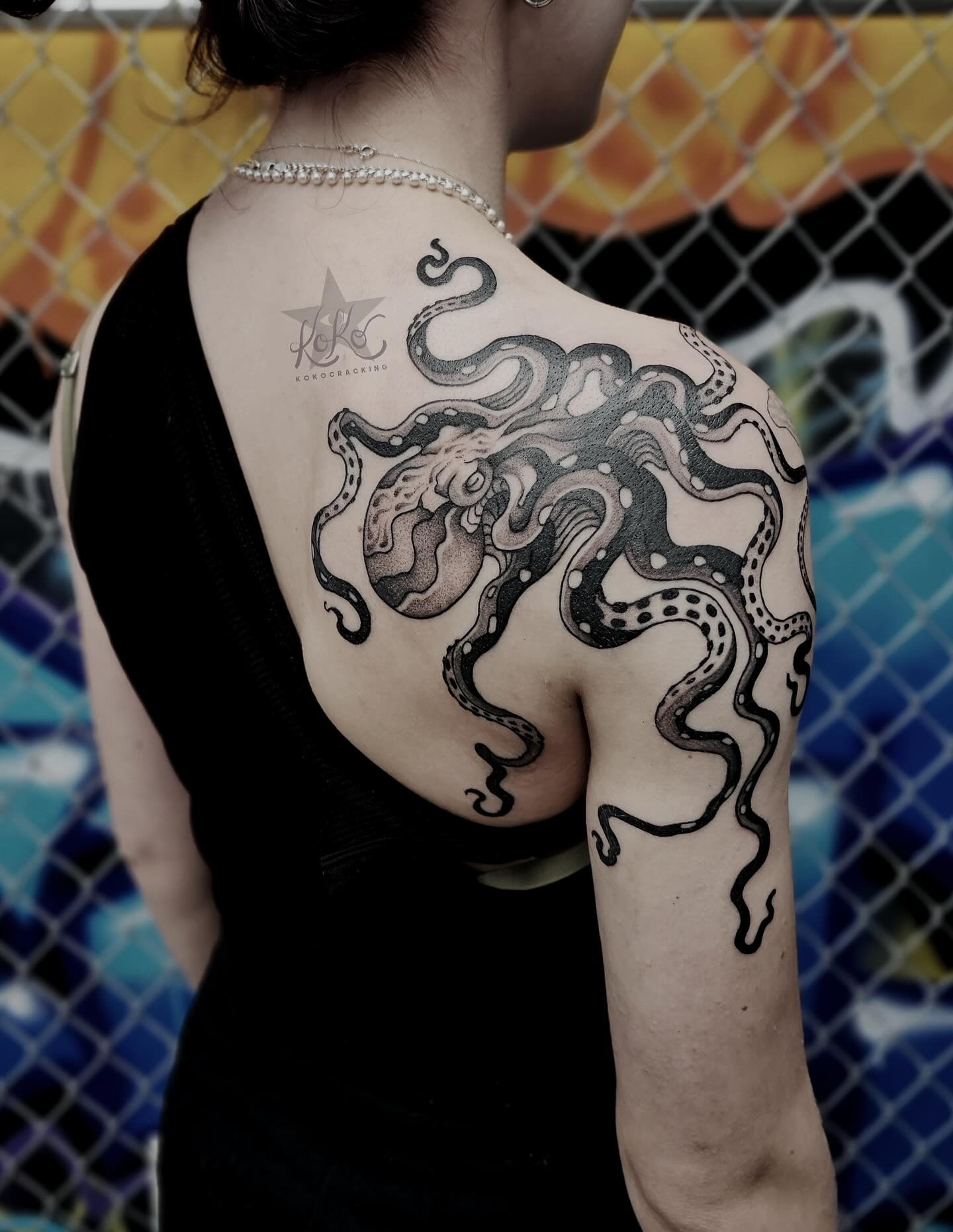 Back and Shoulder Octopus Tattoo Tattoo Design