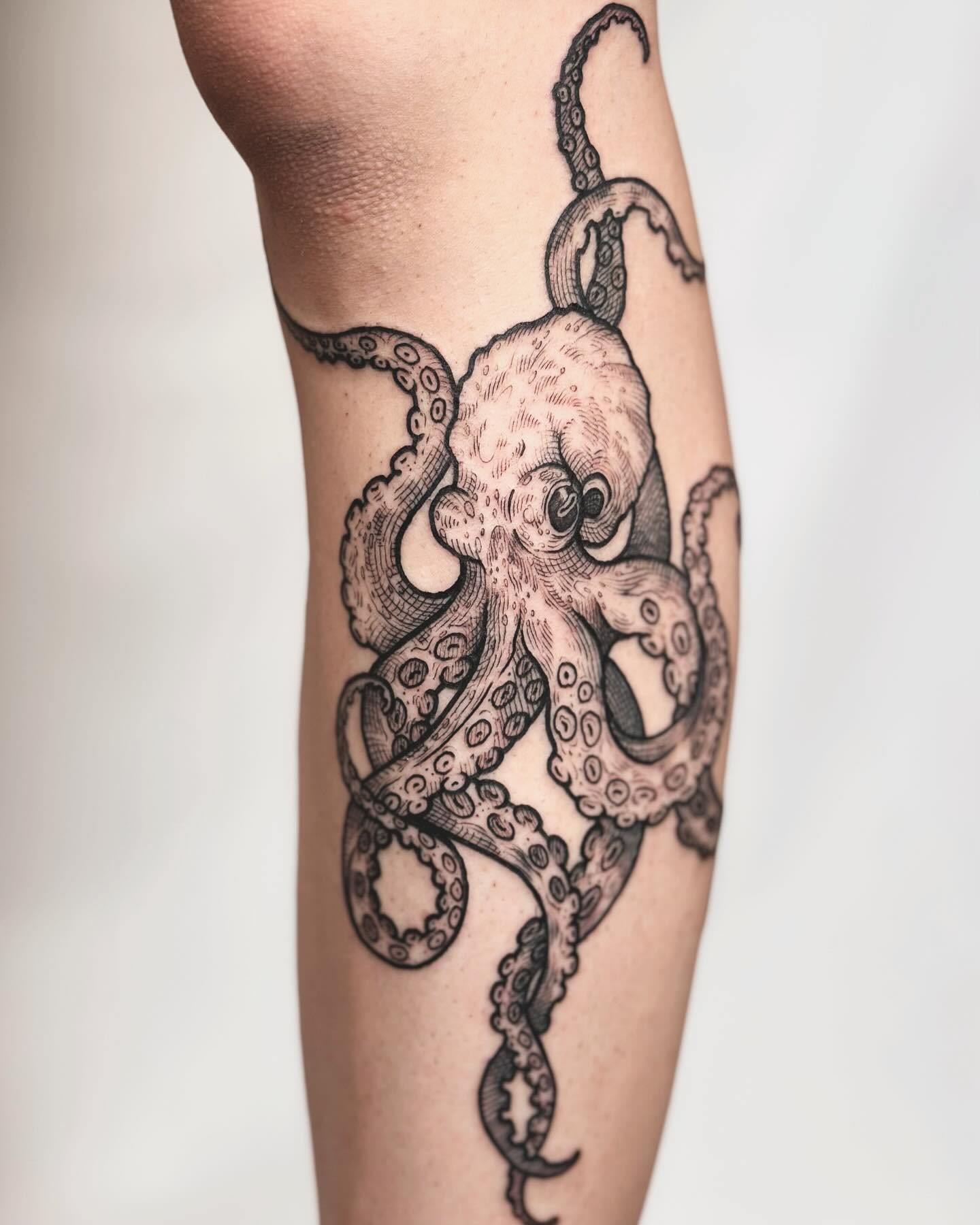 Fine Line Octopus Tattoo Tattoo Design