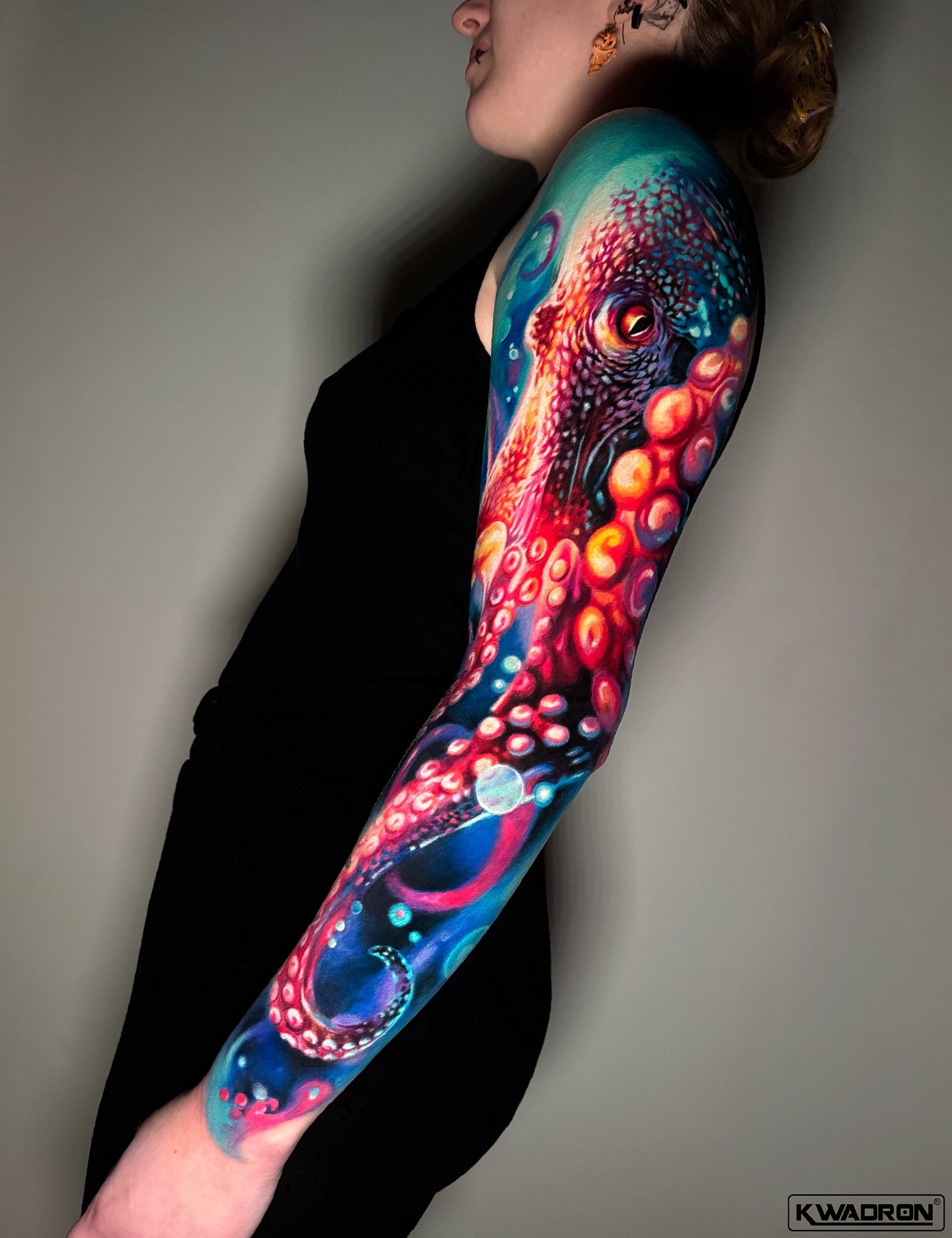 Full Color Octopus Sleeve Tattoo Tattoo Design