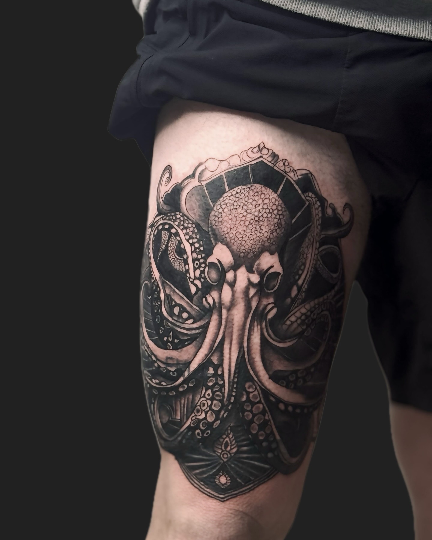 Ornamental Blackwork Octopus Tattoo Tattoo Design