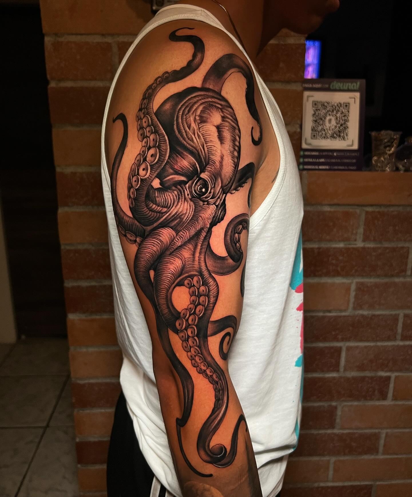 Realistic Octopus Sleeve Tattoo Tattoo Design
