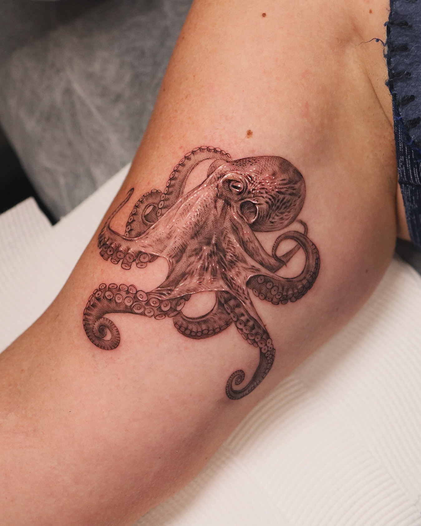 Small Fine Line Octopus Tattoo Tattoo Design
