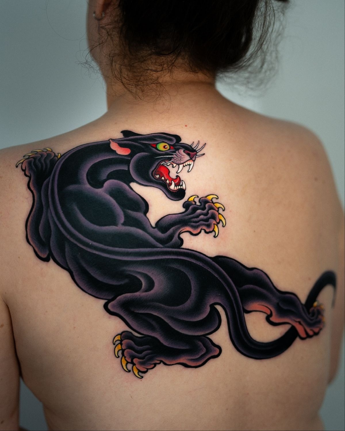 Abstract Striped Panther Tattoo Design