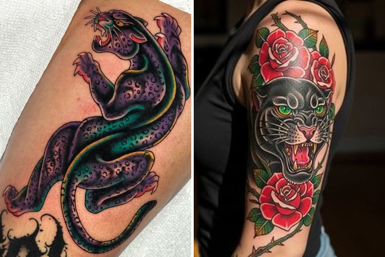 30+ Bold Panther Tattoo Ideas & Inspiration Featured Lookbook Collage