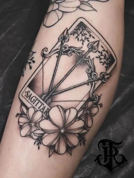 Tarot-Inspired Sagittarius Tattoo Design