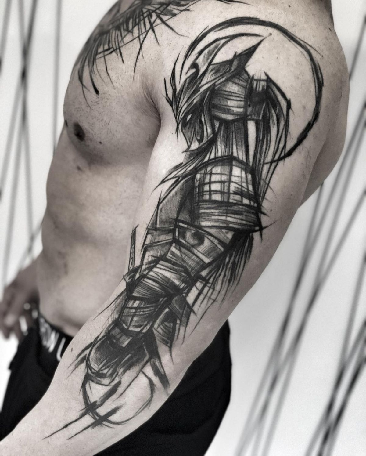Abstract Samurai Armor Tattoo Tattoo Design