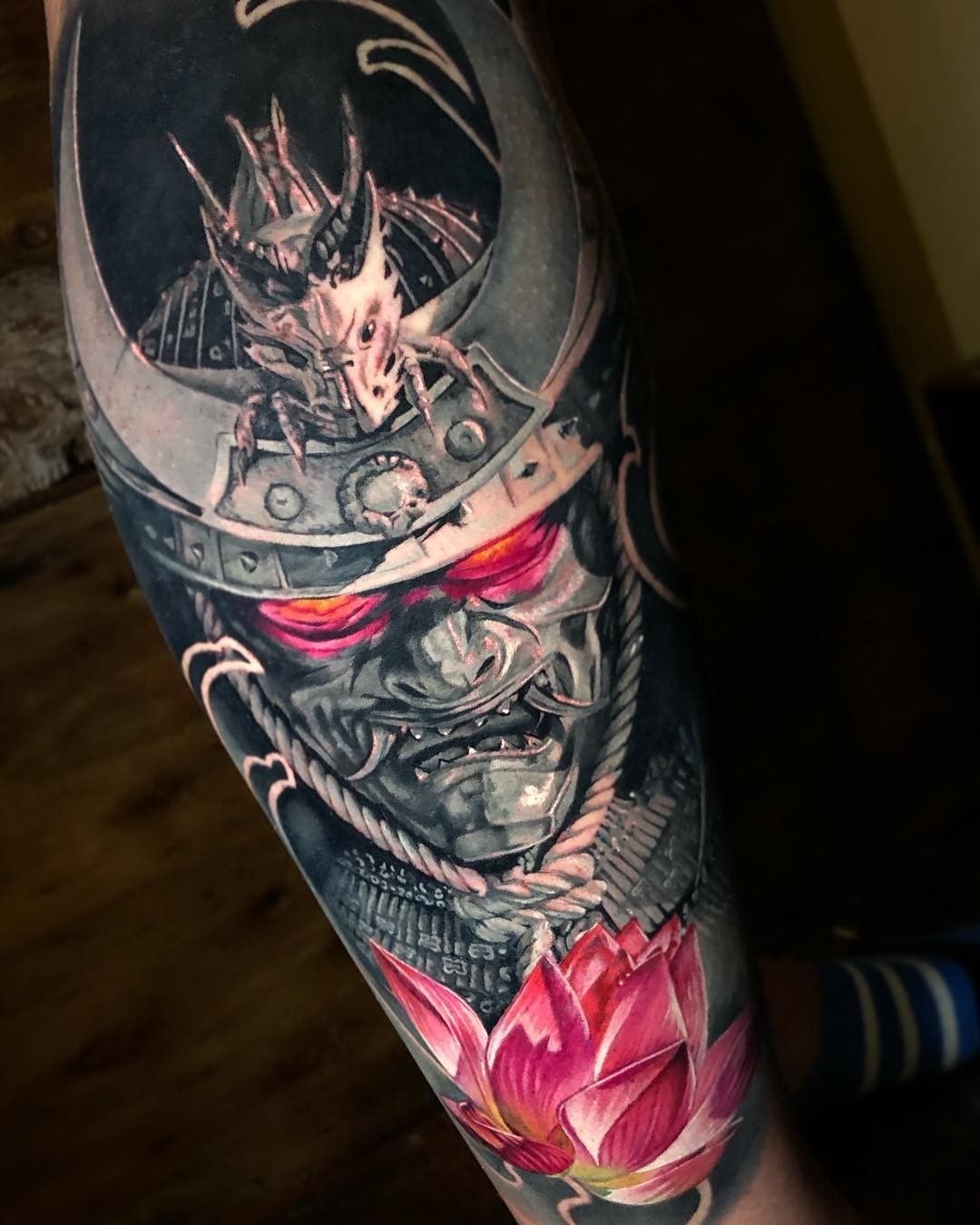Lotus Demon Samurai Tattoo Tattoo Design