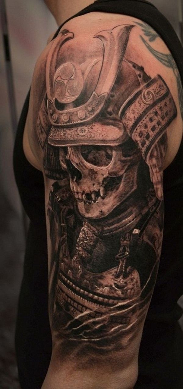 Skull Samurai Shoulder Tattoo Tattoo Design