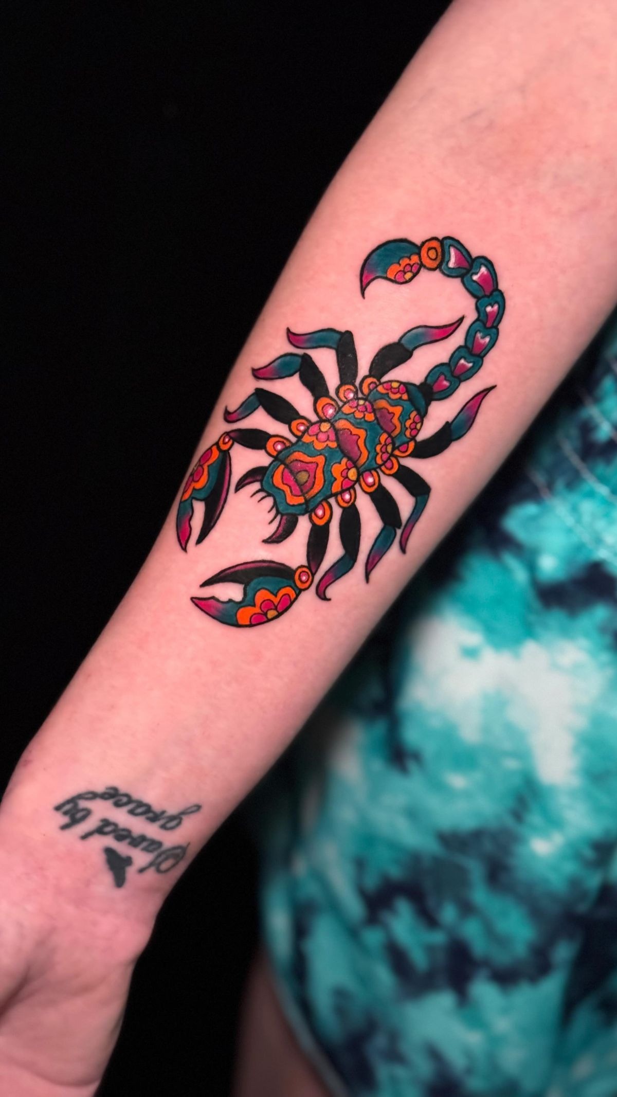 Colorful Ornamental Scorpio Tattoo Tattoo Design