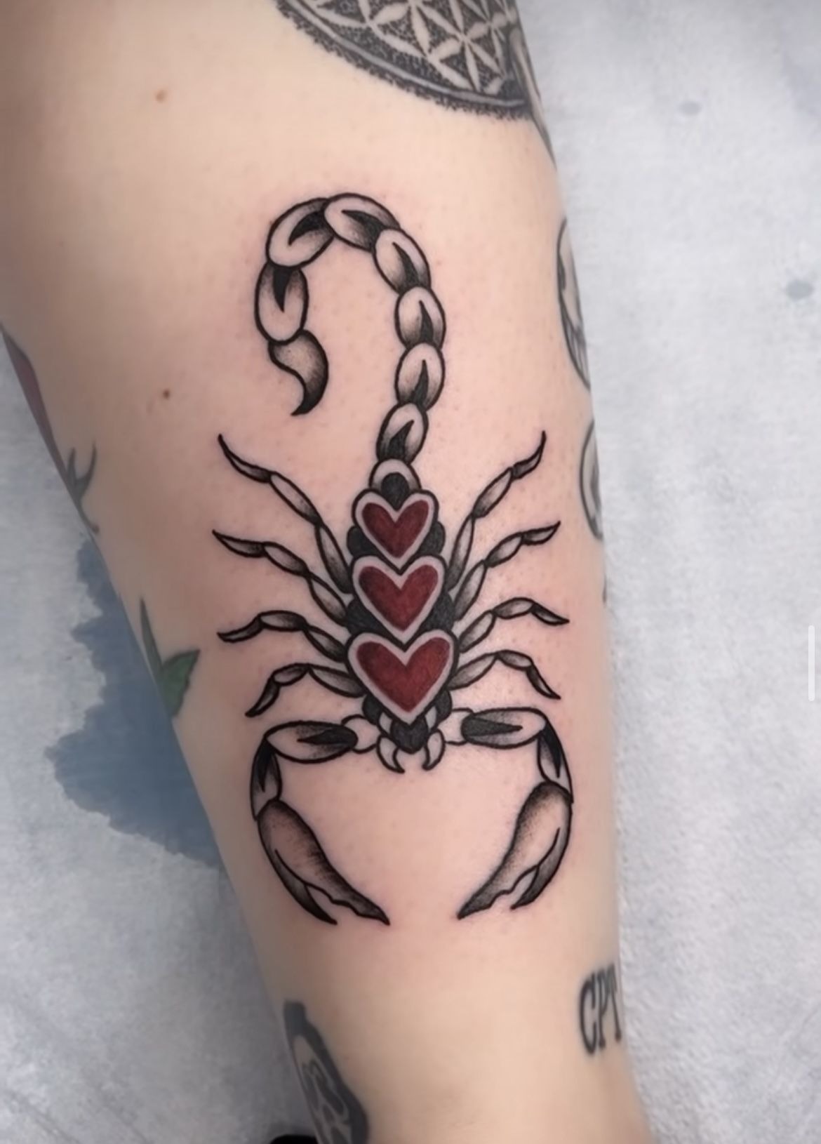 Heart-Centered Scorpio Tattoo Tattoo Design