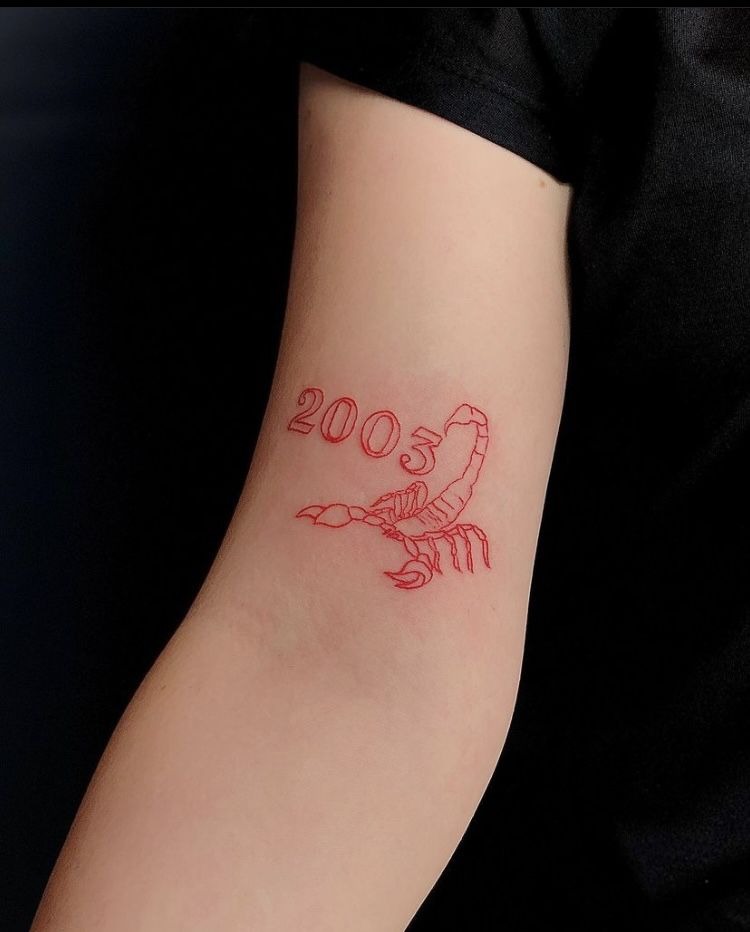 Red 2003 Scorpio Tattoo Tattoo Design