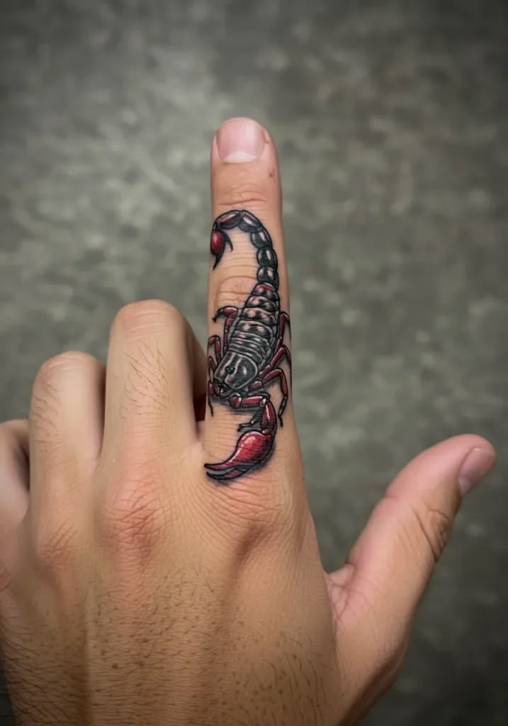 Scorpion Finger Tattoo Tattoo Design