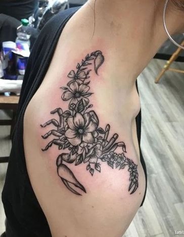 Scorpion With Heart-Shaped Tail Tattoo Design