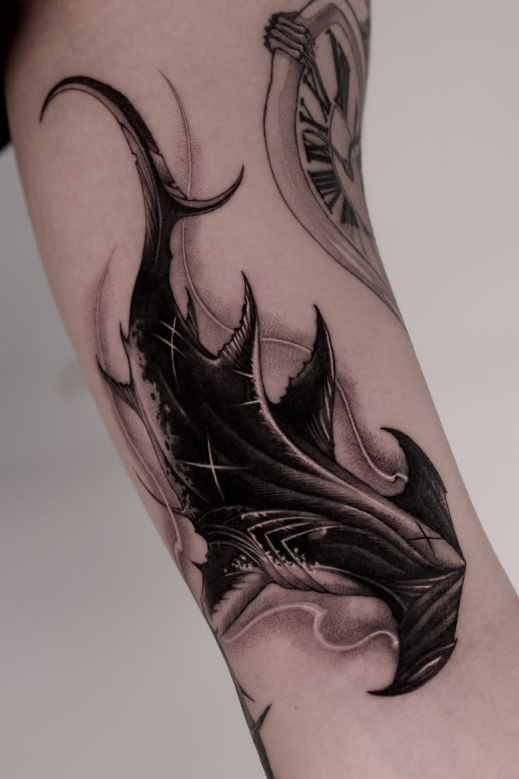 Abstract Shark Silhouette Tattoo Tattoo Design