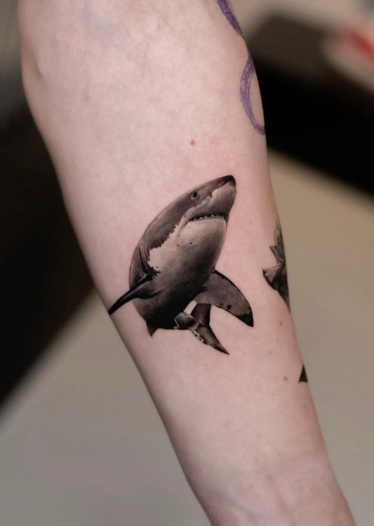 Red and Black Hammerhead Tattoo Tattoo Design