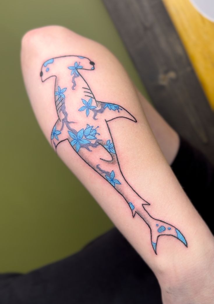 Twin Sharks Along the Ribs Tattoo Design