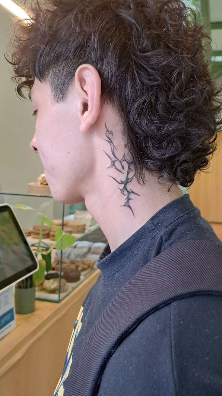 Eagle and Symbolic Script Composition Tattoo Design